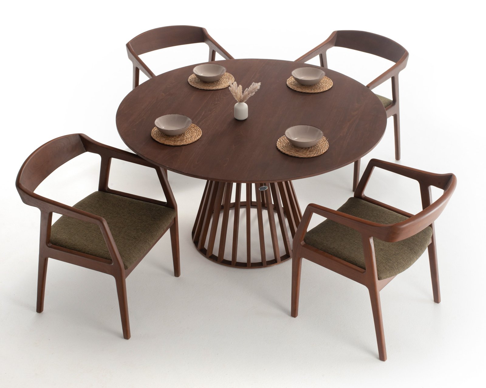 BELLAGIO WALNUT TABLE  &HENDRY WALNUT CHAIR Thumbnail